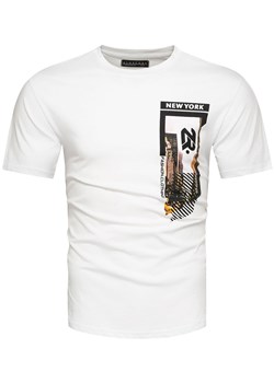 Bawełniana koszulka męska biała z nadrukiem Recea ze sklepu Recea.pl w kategorii T-shirty męskie - zdjęcie 184053188