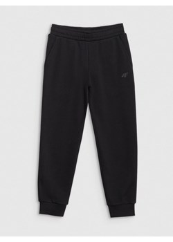 Dziewczęce spodnie dresowe joggery 4F 4FJWSS25TTROF1099 - czarne ze sklepu Sportstylestory.com w kategorii Spodnie dziewczęce - zdjęcie 184054799