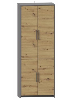 Duży regał zamykany dąb artisan + antracyt H3-N88 ze sklepu Edinos.pl w kategorii Regały i witryny - zdjęcie 184054986