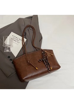 Skórzana torba z zawieszką - Brązowy ze sklepu Intimica.pl w kategorii Torby Shopper bag - zdjęcie 184056049