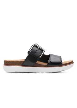 Clarks Skórzane klapki w kolorze czarnym ze sklepu Limango Polska w kategorii Klapki damskie - zdjęcie 184056127