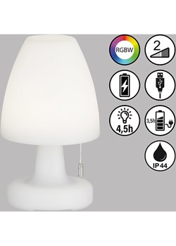 FISCHER &amp; HONSEL Lampa stołowa LED &quot;Termoli&quot; w kolorze białym - wys. 25 x Ø 15 cm ze sklepu Limango Polska w kategorii Lampy stołowe - zdjęcie 184056179