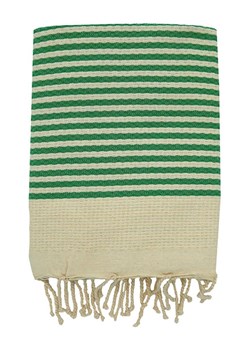 Le Comptoir de la Plage Fouta &quot;Yadara&quot; w kolorze zielono-beżowym - 200 x 100 cm ze sklepu Limango Polska w kategorii Ręczniki - zdjęcie 184056459
