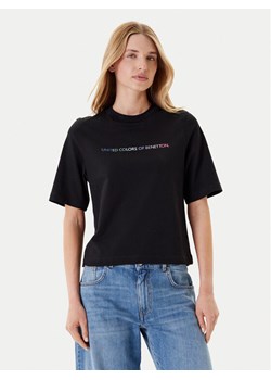 United Colors Of Benetton T-Shirt 3BL0D109D Czarny Relaxed Fit ze sklepu MODIVO w kategorii Bluzki damskie - zdjęcie 184057995