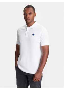 KARL LAGERFELD Polo 745022 553231 Biały Regular Fit ze sklepu MODIVO w kategorii T-shirty męskie - zdjęcie 184058127