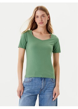 United Colors Of Benetton T-Shirt 3FJHD401P Zielony Slim Fit ze sklepu MODIVO w kategorii Bluzki damskie - zdjęcie 184058146