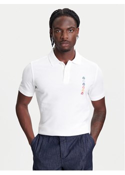 United Colors Of Benetton Polo 3089U302J Biały Regular Fit ze sklepu MODIVO w kategorii T-shirty męskie - zdjęcie 184058175