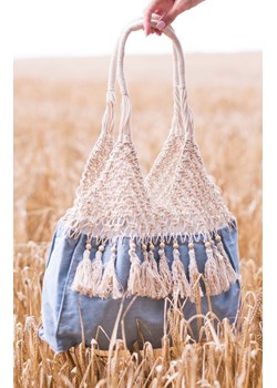 Bawełniana torebka damska Summer denim tr19351-1, Kolor biało-niebieski, Rozmiar uniwersalny, Art of Polo ze sklepu Primodo w kategorii Torby letnie - zdjęcie 184059498