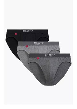 Atlantic 3-pack slipy męskie sport 3MP-094-CZA/SZM/SZMC, Kolor szaro-czarny, Rozmiar S, ATLANTIC ze sklepu Primodo w kategorii Majtki męskie - zdjęcie 184059579
