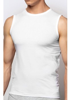 Bawełniany podkoszulek męski biały tank top BMV-047, Kolor biały, Rozmiar XL, ATLANTIC ze sklepu Primodo w kategorii Podkoszulki męskie - zdjęcie 184060045