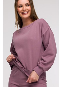 Bluza damska z otwartymi plecami wrzosowa B293, Kolor wrzosowy, Rozmiar L, BeWear ze sklepu Primodo w kategorii Bluzy damskie - zdjęcie 184061417