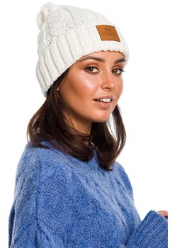 Czapka BK043, Kolor ecru, Rozmiar one size, BE Knit ze sklepu Primodo w kategorii Czapki zimowe damskie - zdjęcie 184061535