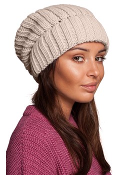 BK058 czapka z wełną, Kolor beżowy, Rozmiar uniwersalny, BE Knit ze sklepu Primodo w kategorii Czapki zimowe damskie - zdjęcie 184061547