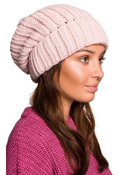 BK058 czapka z wełną, Kolor róż pudrowy, Rozmiar uniwersalny, BE Knit ze sklepu Primodo w kategorii Czapki zimowe damskie - zdjęcie 184061555