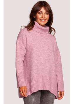 Golf damski pudrowy róż BK086, Kolor róż pudrowy, Rozmiar L/XL, BeWear ze sklepu Primodo w kategorii Swetry damskie - zdjęcie 184061606