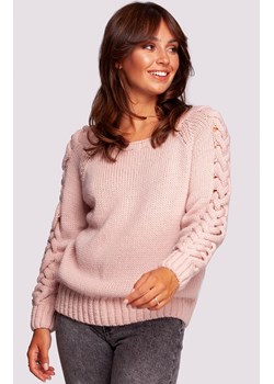 Sweter damski różowy BK090, Kolor różowy, Rozmiar L/XL, BeWear ze sklepu Primodo w kategorii Swetry damskie - zdjęcie 184061626