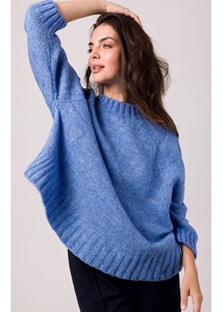 Sweter damski niebieski BK105, Kolor niebieski, Rozmiar uniwersalny, BeWear ze sklepu Primodo w kategorii Swetry damskie - zdjęcie 184061688