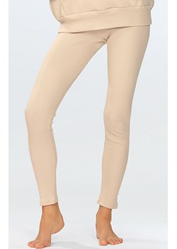 Legginsy prążkowane damskie beżowe Oseye, Kolor beżowy, Rozmiar M, DKaren ze sklepu Primodo w kategorii Spodnie damskie - zdjęcie 184063846
