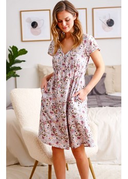 Doctor Nap tunika ciążowa z wiskozy w delikatne kwiatuszki TM.5136.FLOWERS, Kolor błękitny-wzór, Rozmiar S, Doctor Nap ze sklepu Primodo w kategorii Bielizna ciążowa - zdjęcie 184064656