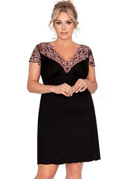 Koszulka nocna damska plus size Adele, Kolor czarny, Rozmiar 3XL, Donna - id: 182706 - marki Donna - 184064747 Koszulka nocna damska plus size Adele, Kolor czarny, Rozmiar 3XL, Donna ze sklepu Primodo w kategorii Koszule nocne - zdjęcie 184064747