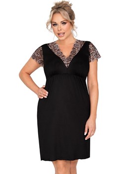 Koszula nocna damska z koronką plus size Emma, Kolor czarny, Rozmiar 4XL, Donna ze sklepu Primodo w kategorii Koszule nocne - zdjęcie 184064856