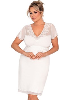Koszulka nocna plus size ecru Ivana, Kolor ecru, Rozmiar 3XL, Donna ze sklepu Primodo w kategorii Koszule nocne - zdjęcie 184064928