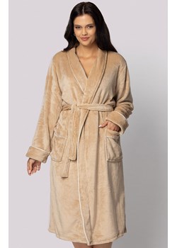 Envie beżowy szlafrok damski plus size Comfy, Kolor beżowy, Rozmiar 2XL/3XL, Envie ze sklepu Primodo w kategorii Szlafroki damskie - zdjęcie 184066388