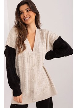 Sweter damski beżowo-czarny BA-SW-0549.32, Kolor beżowo-czarny, Rozmiar uniwersalny, BADU ze sklepu Primodo w kategorii Swetry damskie - zdjęcie 184068459