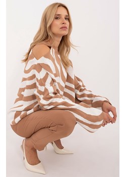 Sweter damski FN-SW-0608.61, Kolor camel, Rozmiar uniwersalny, FactoryPrice ze sklepu Primodo w kategorii Swetry damskie - zdjęcie 184069115
