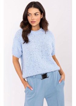Sweter damski niebieski oversize z dodatkiem alpaki MI-SW-2701.23, Kolor niebieski, Rozmiar uniwersalny, ITALY MODA ze sklepu Primodo w kategorii Swetry damskie - zdjęcie 184069398