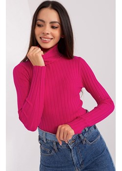 Sweter z golfem fuksja PM-SW-1087.09, Kolor fuksja, Rozmiar S/M, P-M ze sklepu Primodo w kategorii Swetry damskie - zdjęcie 184069479