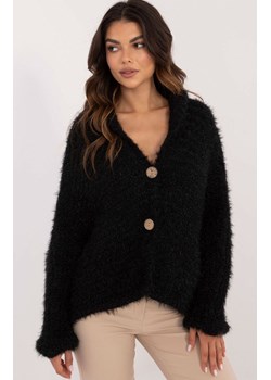 Czarny rozpinany sweter TW-SW-BI-25002.88P, Kolor czarny, Rozmiar uniwersalny, OCH BELLA ze sklepu Primodo w kategorii Swetry damskie - zdjęcie 184069636