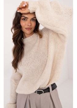 Sweter damski oversize ecru TW-SW-BI-3565.69, Kolor ecru, Rozmiar uniwersalny, OCH BELLA ze sklepu Primodo w kategorii Swetry damskie - zdjęcie 184069658