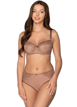 Brązowy biustonosz semi-soft z haftem Elena Art. 1107, Kolor brązowy, Rozmiar 80B, Gaia ze sklepu Primodo w kategorii Biustonosze - zdjęcie 184070618