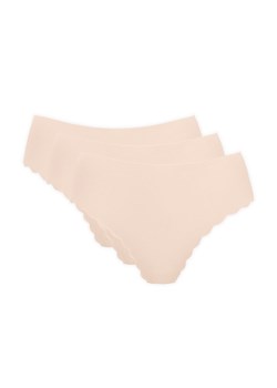 Gorteks 3-pack figi damskie bezszwowe z ozdobną krawędzią beżowe Lucky, Kolor beżowy, Rozmiar 36, Gorteks ze sklepu Primodo w kategorii Majtki damskie - zdjęcie 184071627