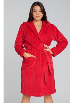 Ciepły szlafrok damski Zala, Kolor czerwony, Rozmiar L, Italian Fashion ze sklepu Primodo w kategorii Szlafroki damskie - zdjęcie 184072887