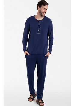 Piżama męska granatowa z długim rękawem i długą nogawką Amigo, Kolor granatowy, Rozmiar S, Italian Fashion ze sklepu Primodo w kategorii Piżamy męskie - zdjęcie 184073049