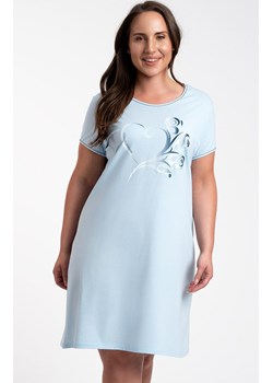 Koszula nocna damska niebieska z krótkim rękawem Arietta, Kolor niebieski, Rozmiar S, Italian Fashion ze sklepu Primodo w kategorii Koszule nocne - zdjęcie 184073127
