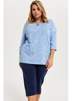 Cykada piżama damska 3/4 rękaw 3/4 nogawka, Kolor błękitno-granatowy, Rozmiar 2XL, Italian Fashion ze sklepu Primodo w kategorii Piżamy damskie - zdjęcie 184073498