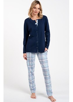 Piżama damska grantowa na długi rękaw i z długą nogawką Emilly, Kolor granatowy, Rozmiar S, Italian Fashion ze sklepu Primodo w kategorii Piżamy damskie - zdjęcie 184073655