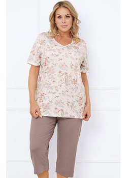 Bawełniana piżama damska Ermida, Kolor ecru-cappuccino, Rozmiar L, Italian Fashion ze sklepu Primodo w kategorii Piżamy damskie - zdjęcie 184073667