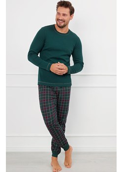 Piżama męska z długi rękawem i długimi spodniami zielona Fogo, Kolor zielony-wzór, Rozmiar M, Italian Fashion ze sklepu Primodo w kategorii Piżamy męskie - zdjęcie 184073848