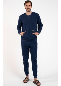 Bawełniany komplet dresowy męski granatowy Fox, Kolor granatowy, Rozmiar XL, Italian Fashion ze sklepu Primodo w kategorii Dresy męskie - zdjęcie 184073885