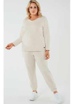 Bluzka damska z długim rękawem beżowa Madri, Kolor beżowy, Rozmiar 2XL, Italian Fashion ze sklepu Primodo w kategorii Bluzki damskie - zdjęcie 184074505
