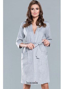 Megan szlafrok damski, Kolor szary melanż, Rozmiar M, Italian Fashion ze sklepu Primodo w kategorii Szlafroki damskie - zdjęcie 184074566