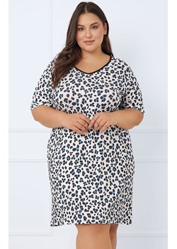 Koszula nocna damska na krótki rękaw Savanna, Kolor biało-czarny, Rozmiar S, Italian Fashion ze sklepu Primodo w kategorii Koszule nocne - zdjęcie 184075158