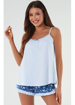 Piżama damska na wąskie ramiączko niebieska Tulip, Kolor niebiesko-błękitny, Rozmiar S, Italian Fashion ze sklepu Primodo w kategorii Piżamy damskie - zdjęcie 184075459