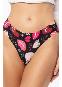 Figi brazylijskie Kiss Me, Kolor czarny-wzór, Rozmiar L, Julimex ze sklepu Primodo w kategorii Majtki damskie - zdjęcie 184076315