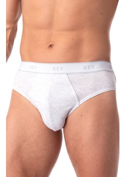 2-pack melanżowe bawełniane slipy jasno szare MPP 222, Kolor jasny szary melanż, Rozmiar M, Key ze sklepu Primodo w kategorii Majtki męskie - zdjęcie 184076656