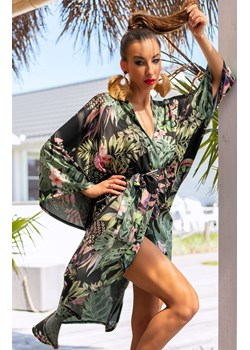 Atenna szlafrok, Kolor czarno-zielony, Rozmiar one size, LivCo Corsetti Fashion - id: 149105 - marki Livia Corsetti - 184078038 Atenna szlafrok, Kolor czarno-zielony, Rozmiar one size, LivCo Corsetti Fashion ze sklepu Primodo w kategorii Odzież plażowa - zdjęcie 184078038